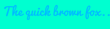 Image with Font Color 00BEFF and Background Color 00FFD0